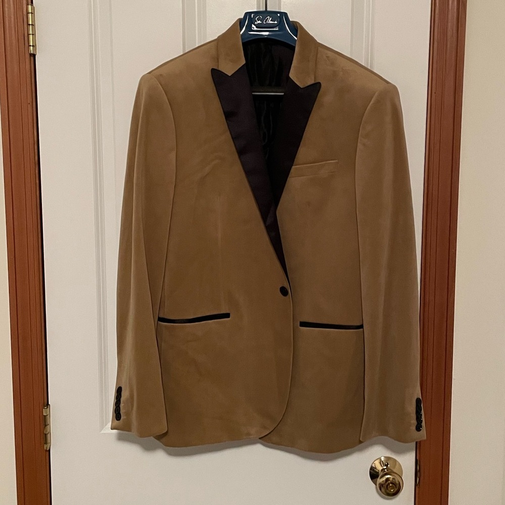 Express, special event Gold and Black Suede Blazer - 44R Slim Fit